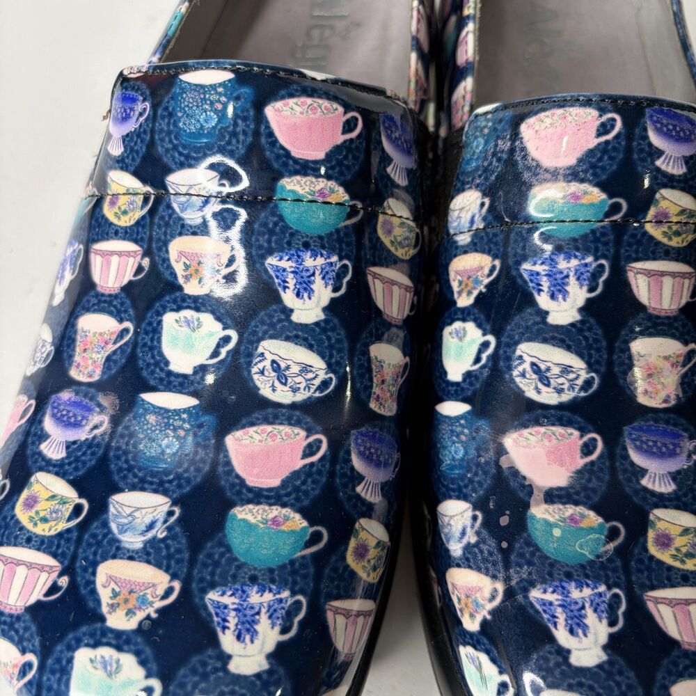 Alegria Kel-7626 Comfort Clog Shoe Slip Resistant Tea Cup Pattern Women Size 38 - Picture 4 of 8